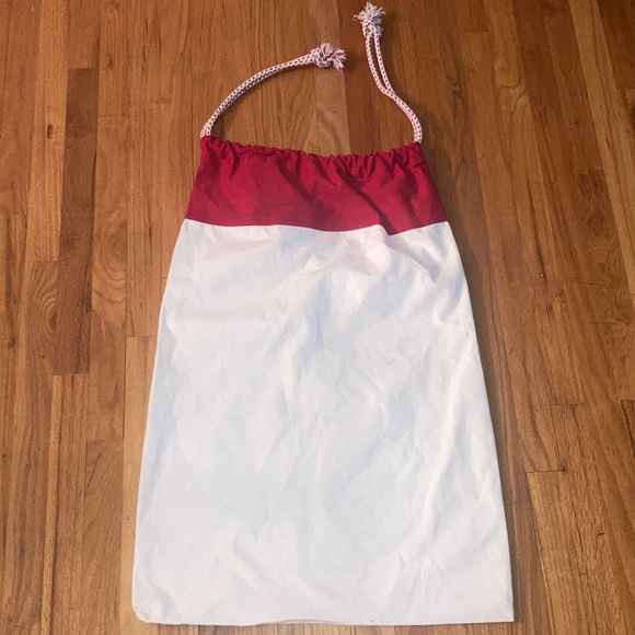 Holiday Christmas Bulb Dinosaur Canvas Cinch Sack Great Condition 20” W x 30” L - Picture 9 of 10